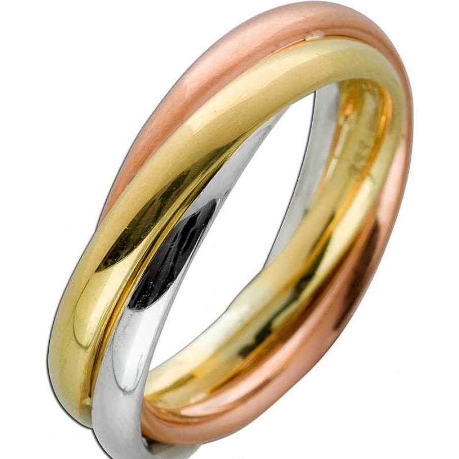 Ringe CH.ABRAMOWICZ | Tricolor Ring Gelbgold Rosegold Wei Gold 333 8 Karat Poliert