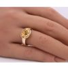 Ringe CH.ABRAMOWICZ | Ring Gelbgold 750 Citrin Ca.5,50Ct Zarge Gefasst Bufftop Cabochon Schliff