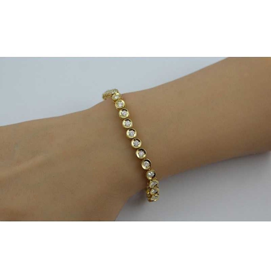 Armband CH.ABRAMOWICZ | Brillantarmband Gelbgold 750 18Kt 34 Brillanten W/P 3Ct