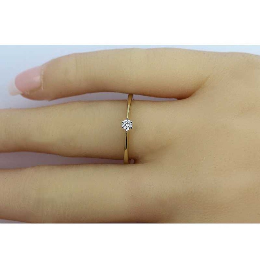 Ringe CH.ABRAMOWICZ | Diamant Solit R Ring Gelbgold 5851 Brillant 0,08Ct Tw/Vsi