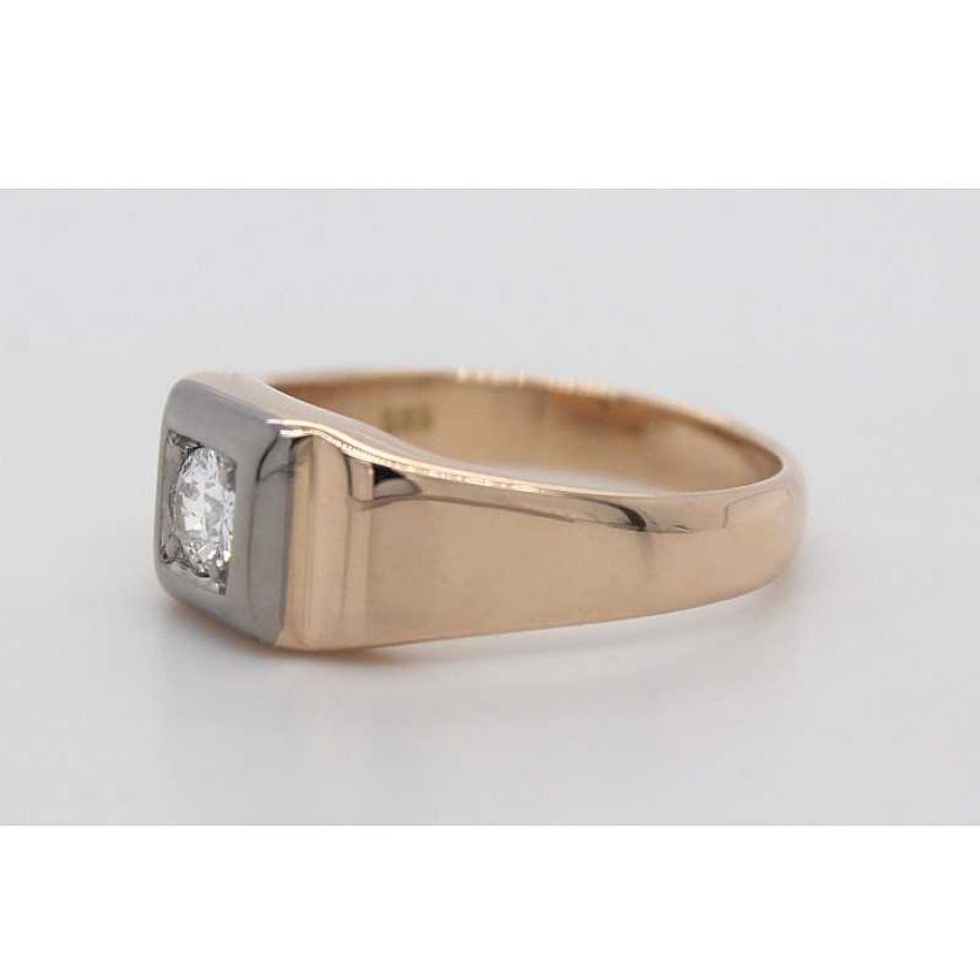 Ringe CH.ABRAMOWICZ | Antiker Solit Rring 1950 Gelbgold 585 1 Brillant 0,45Ct