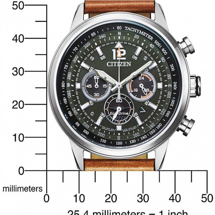 Uhren Citizen | Citizen Ca4470-15X Eco-Drive Solar Herren-Chronograph Braun/Gr N