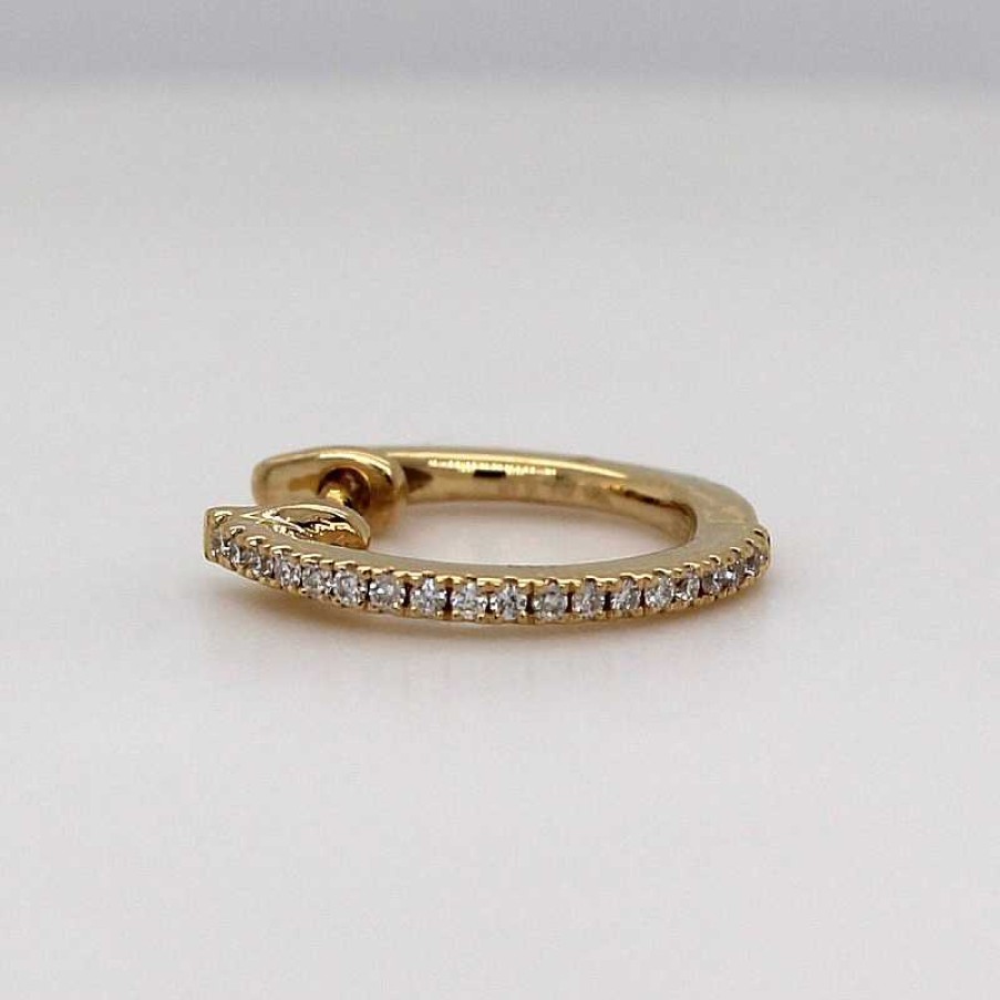 Ohrringe CH.ABRAMOWICZ | Diamant Creolen Gelbgold 750 38 Diamanten 0,10Ct Tw/Vsi