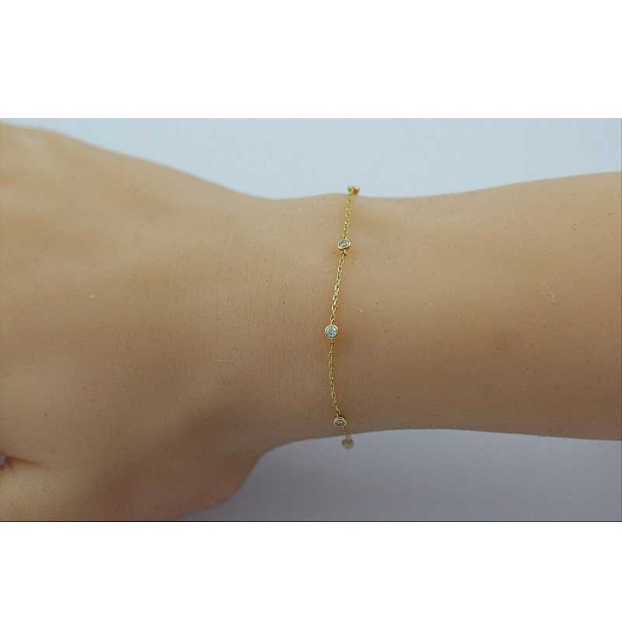 Armband CH.ABRAMOWICZ | Zirkonia Ankerarmband Gelbgold 333 8 Karat Zargenfassung