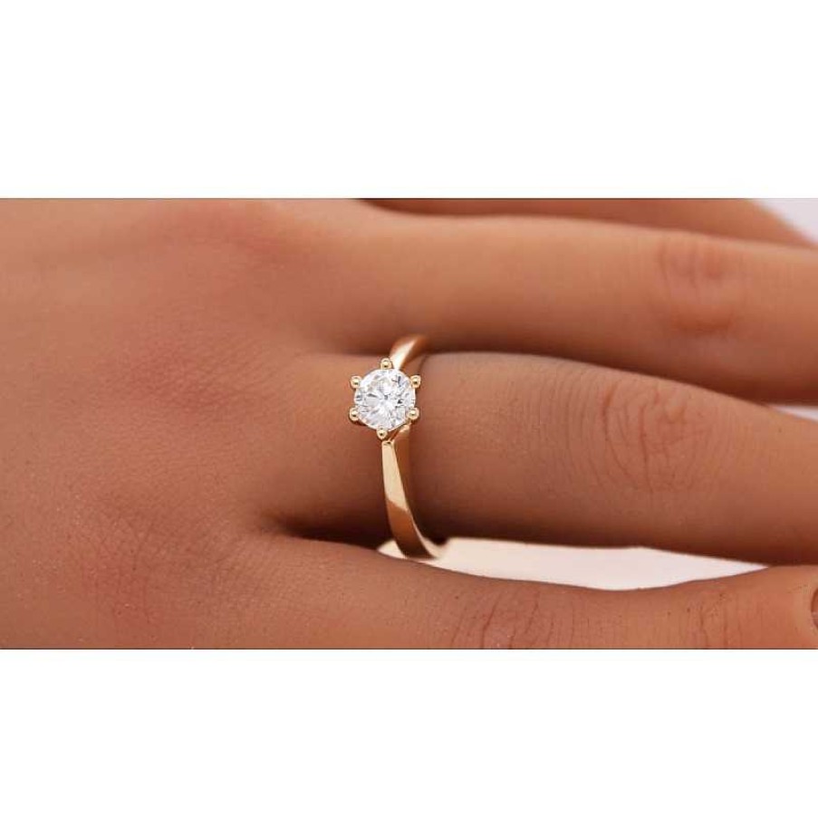 Ringe CH.ABRAMOWICZ | Verlobungsring Diamant 0,80Ct H Si2 Brillant Solit R 585 Gia Zerti