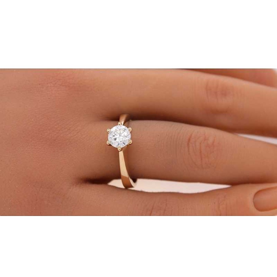 Ringe CH.ABRAMOWICZ | Verlobungsring Diamant 1,09Ct G Si2 Brillant Solit R 585 Gia Zerti