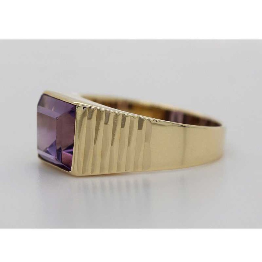 Ringe CH.ABRAMOWICZ | Antiker Solit Rring Um 1950 Gelbgold 585 1 Amethyst Edelstein 3,00Ct.