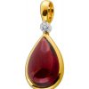 Kettenanh Nger CH.ABRAMOWICZ | Anh Nger Gelbgold 750 Almandine Granat Rubin Rot 26Ct Brillant 0,10