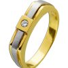 Ringe CH.ABRAMOWICZ | Brillantring Gelb-Wei Gold 585 Brillant 0,04Ct. Carree Fassung