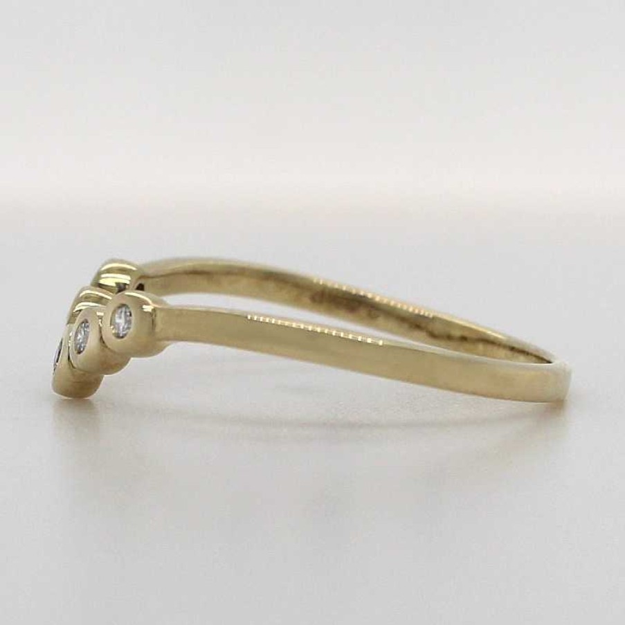 Ringe CH.ABRAMOWICZ | Ring Gelbgold 375 V-F Rmig 5 Diamanten 0,04Ct W/I1