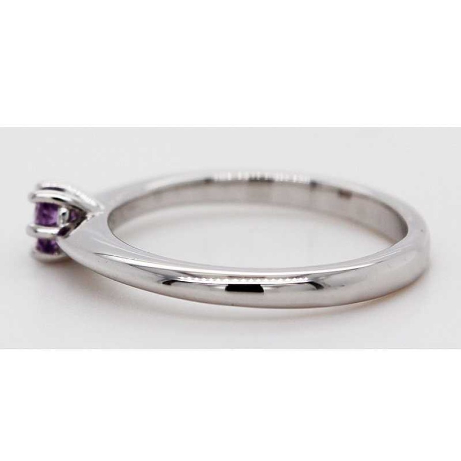 Ringe CH.ABRAMOWICZ | Solit Rring Silber 925 Lila Amethyst Edelstein 0,30Ct. Brillantschliff