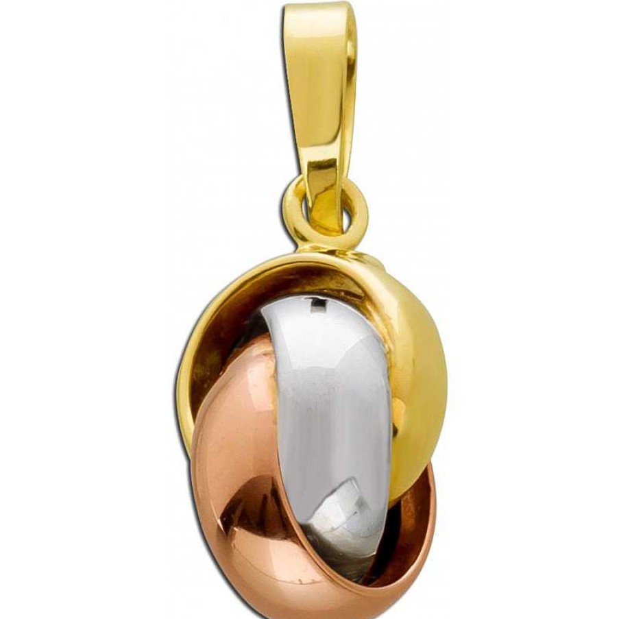 Kettenanh Nger CH.ABRAMOWICZ | Tricolor Knoten Anh Nger Gelbgold Wei Gold Rotgold 333 Damenschmuck