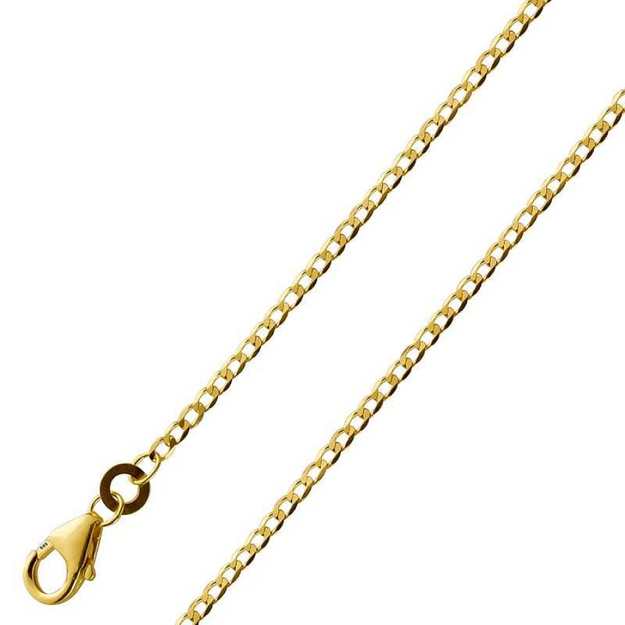 Halskette BINDER | Panzerkette 1,6Mm Gelbgold 585 14Karat Massiv Cuban Link Chain Poliert