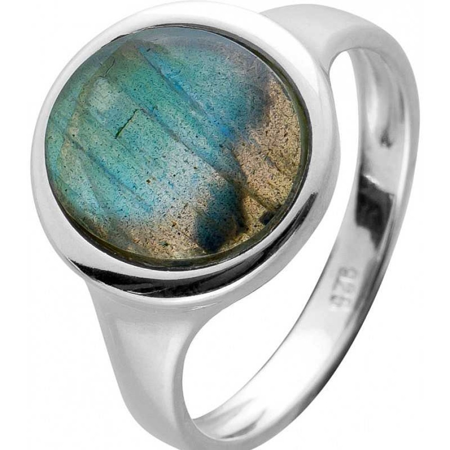 Ringe CH.ABRAMOWICZ | Damen Edelstein Ring Silber 925 Labradorit Cabochon Oval