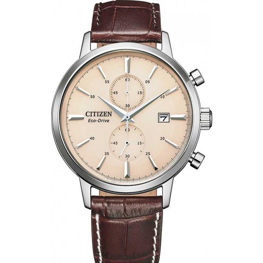 Uhren Citizen | Citizen Uhr Ca7061-26X Eco-Drive Herrenuhr Edelstahl Braun/Beige