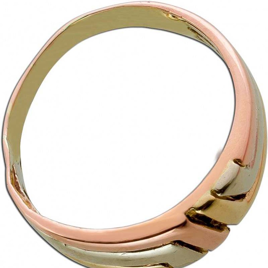 Ringe CH.ABRAMOWICZ | Designerring Tricolor Gelb/Wei /Rosegold 585 Antik 1980