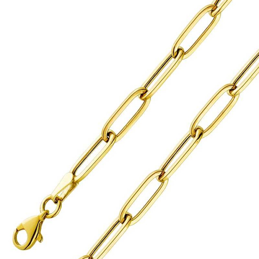 Halskette CH.ABRAMOWICZ | Paperclipkette/Armband Gelbgold 333 8 Karat Halbmassiv Poliert Unisex