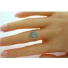 Ringe CH.ABRAMOWICZ | Ring Blau Achat Silber 925 Cabochon 9X8Mm, Ringkopf 13X11Mm