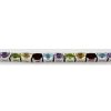 Armband CH.ABRAMOWICZ | Multicolor Edelsteinarmband Silber 925 Gr Ner Peridot Gelber Citrin Lila Amethyst Roter Granat Blautopas