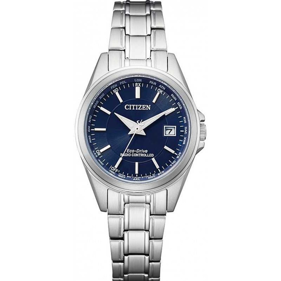 Uhren Citizen | Citizen Uhr Ec1180-81L Damenuhr Mit Blauem Zifferblatt