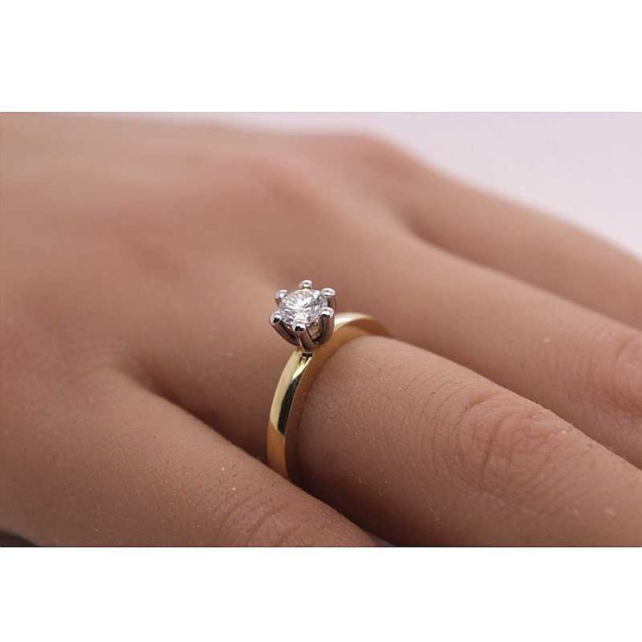 Ringe CH.ABRAMOWICZ | Verlobungsring Gelbgold 585 1 Brillant 0,50Ct W/Si Krappenfassung