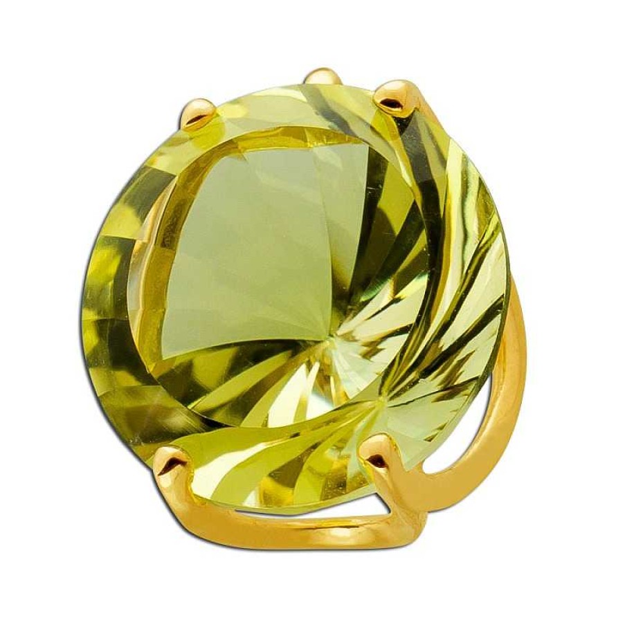 Kettenanh Nger CH.ABRAMOWICZ | Anh Nger Gelbgold 585 Gr Ner Limonen Quarz Solit R 5.35Ct.