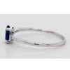 Ringe CH.ABRAMOWICZ | Ring Wei Gold 585 1Blauer Saphir 0,60Ct 6 Diamanten 0,04Ct W/Si