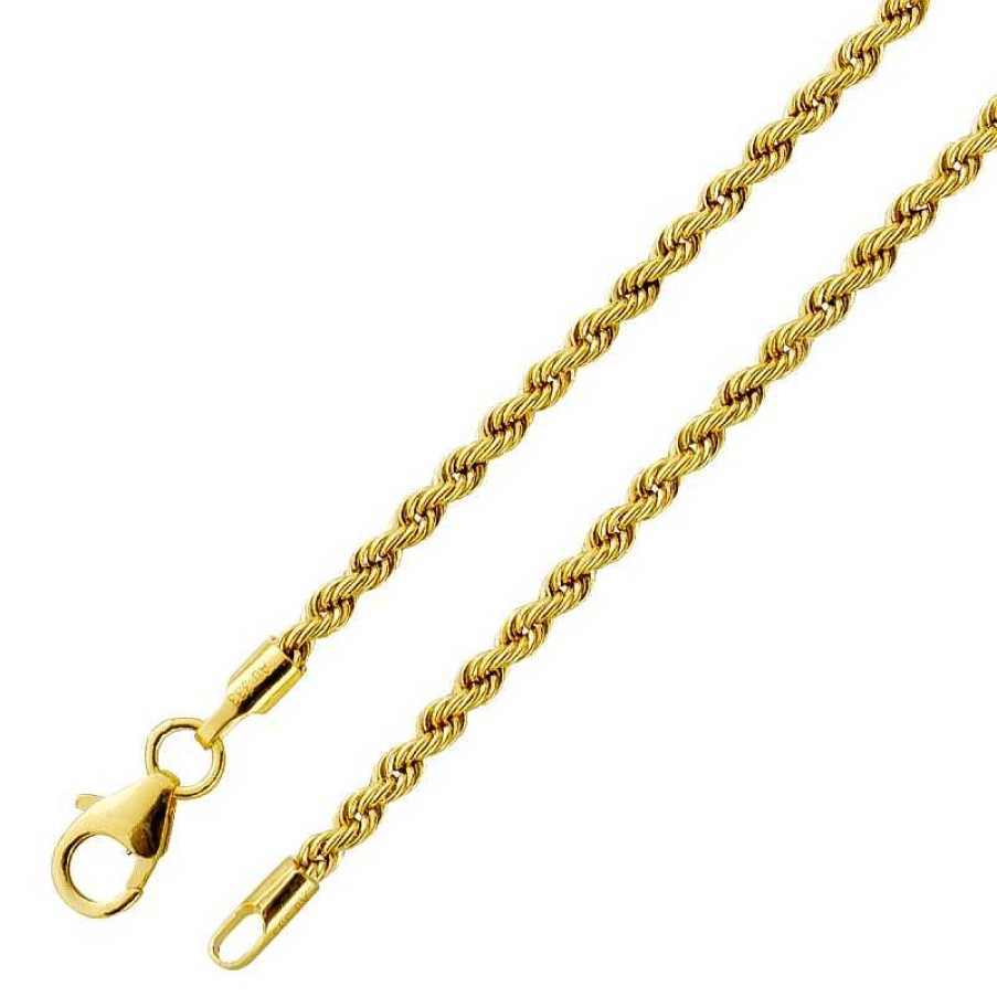 Halskette CH.ABRAMOWICZ | Kordelkette Dookie Rope 2,2Mm Gelbgold 333 8 Karat Halbmassiv Poliert