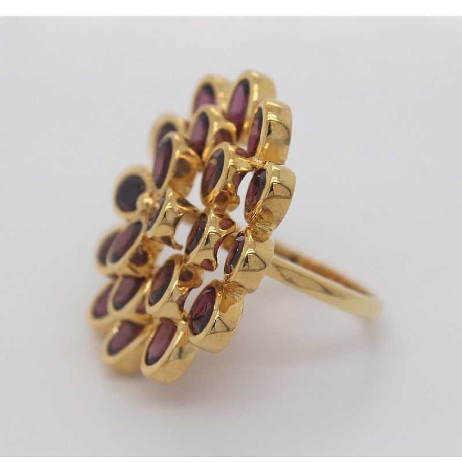 Ringe CH.ABRAMOWICZ | Amethystring Silber 925 Gelbgold Vergoldet 24 Amethyst Edelsteine