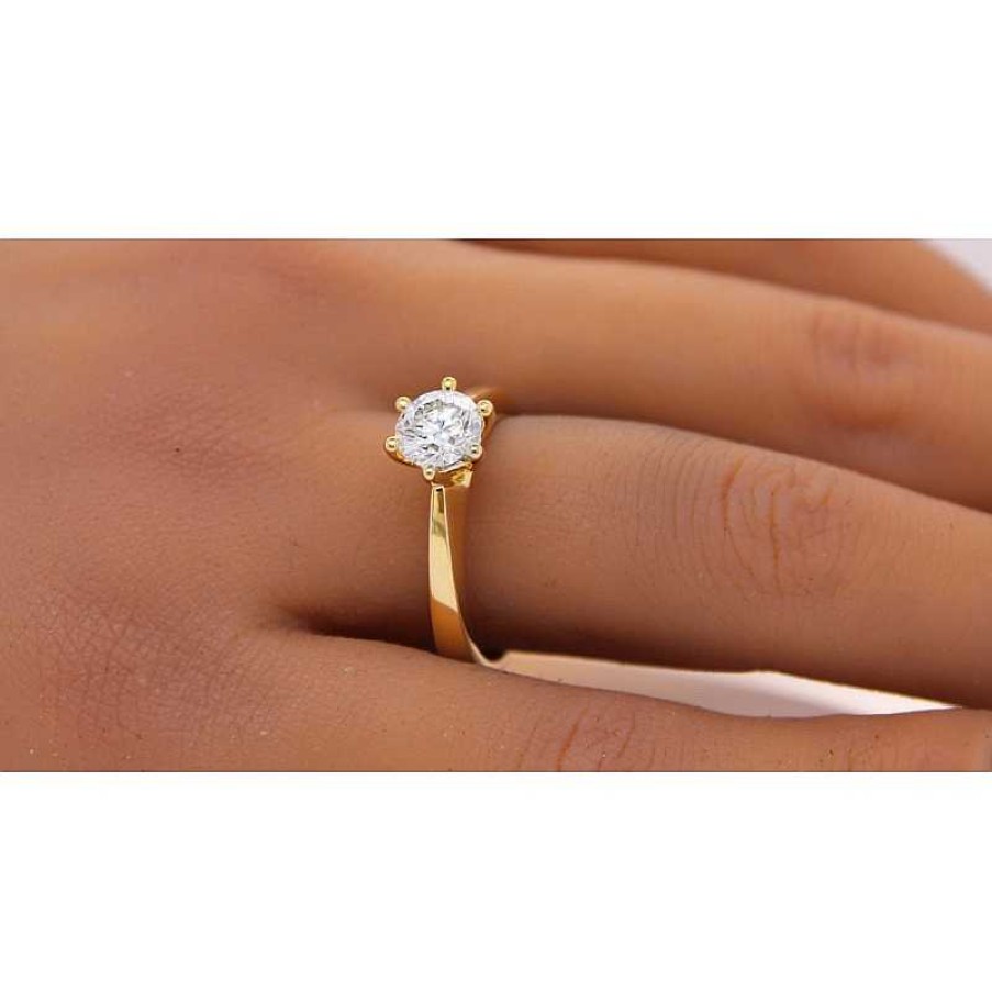 Ringe CH.ABRAMOWICZ | Verlobungsring Diamant 1,08Ct H Si2 Brillant Solit R 585 Gia Zerti