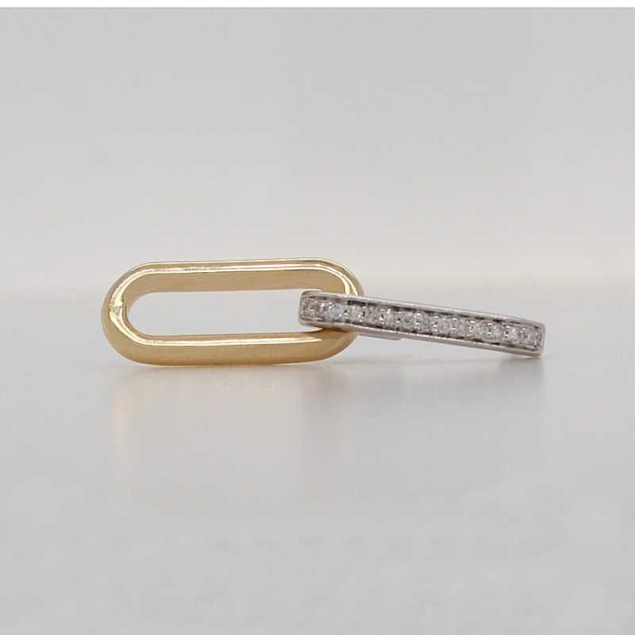 Ohrringe CH.ABRAMOWICZ | Ohrstecker Gelb Wei Gold 585 Beweglich 30 Brillanten 0,10Ct