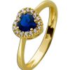 Ringe CH.ABRAMOWICZ | Herz Ring Gelbgold 375 Zirkonia Feinster Edelsteinlook