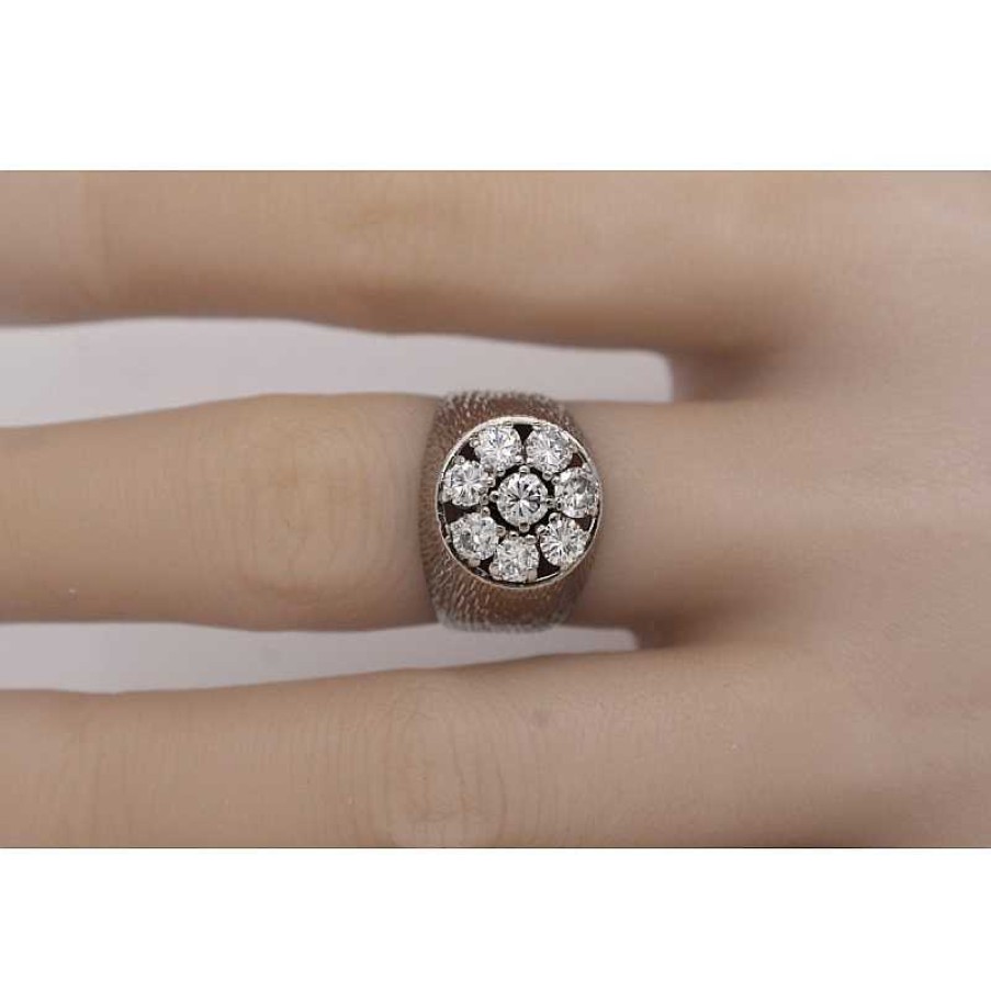 Ringe CH.ABRAMOWICZ | Antiker Brillantring Wei Gold 585 8 Brillanten 1,45Ct. F/Vvs