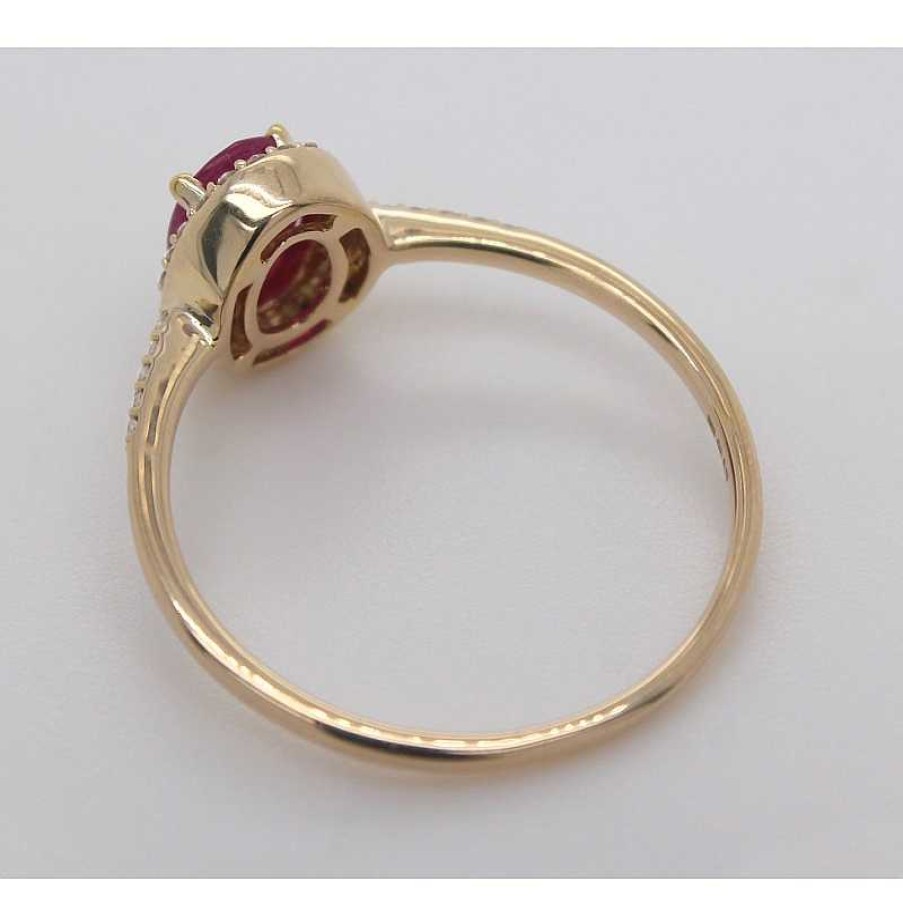 Ringe CH.ABRAMOWICZ | Edelsteinring Gelbgold 585 1 Rubin 32 Diamanten