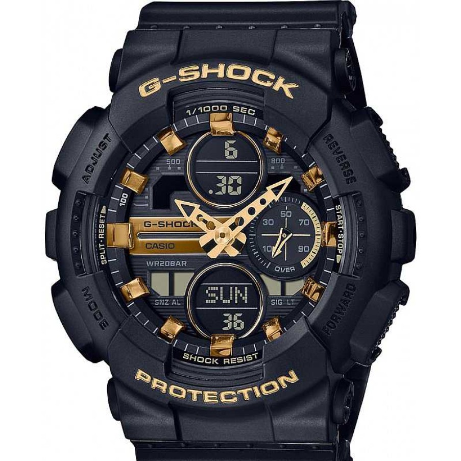 Uhren Casio | G-Shock Gma-S140M-1Aer Schwarze Wasserdichte Taucheruhr Mit Chrongraph