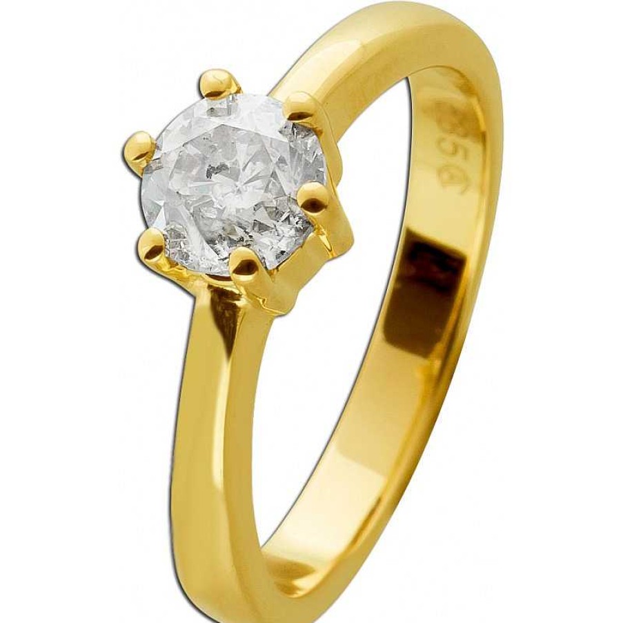 Ringe CH.ABRAMOWICZ | Verlobungsring Solit Rring Gelbgold 585 Diamant 1.00Ct W P3 Zertifikat