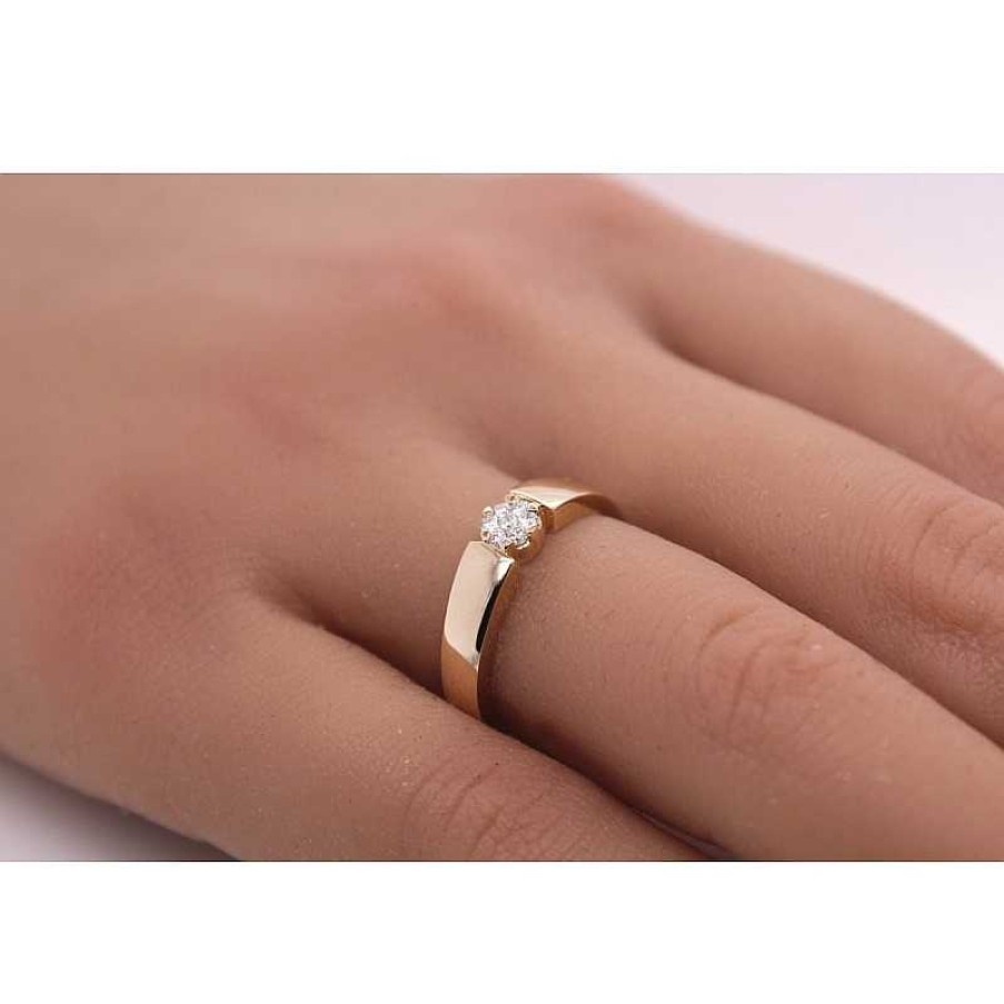 Ringe CH.ABRAMOWICZ | Brillantring Gelbgold 585 14 Karat 7 Diamanten 0,14Ct W/Si