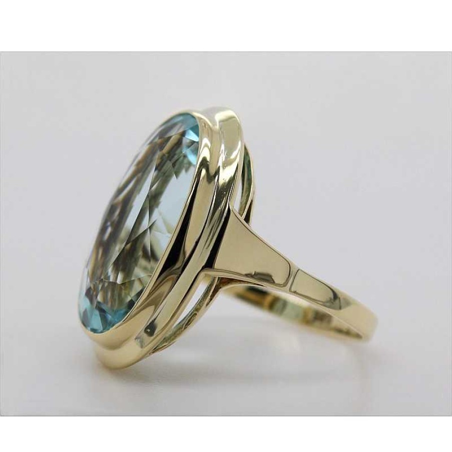 Ringe CH.ABRAMOWICZ | Ring Gelbgold 585 Ozeanblauer Aquamarin 10Ct