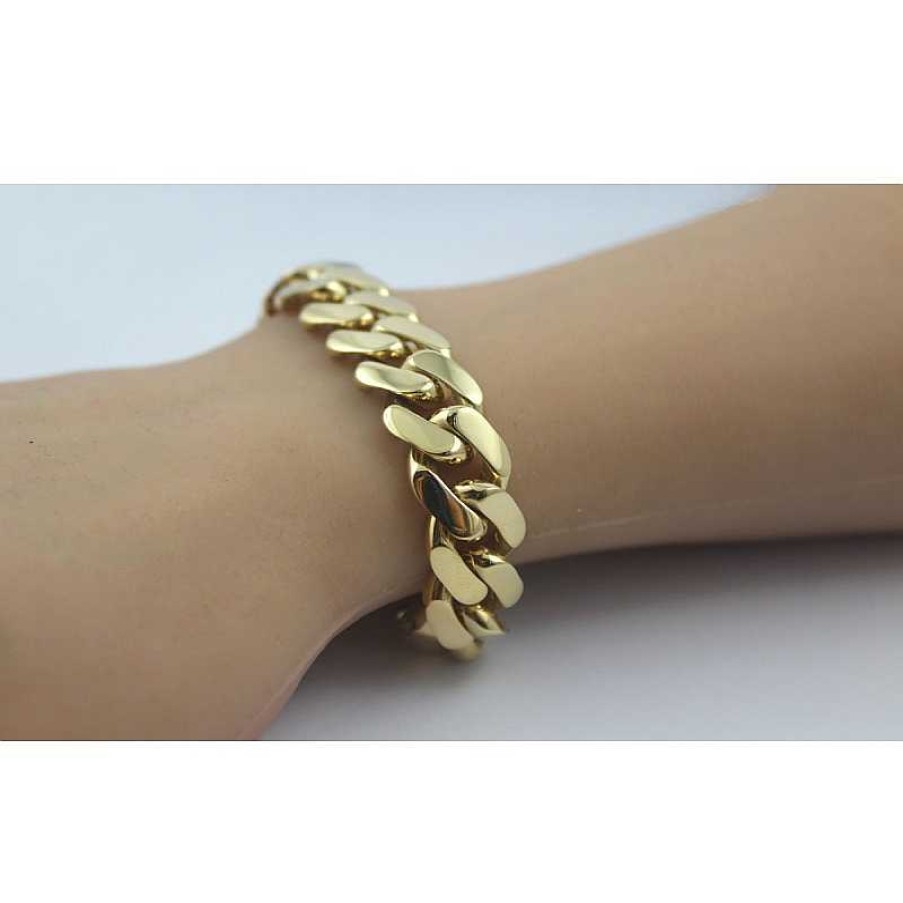 Armband CH.ABRAMOWICZ | Panzerarmband Gelbgold 585 Kastenschloss Poliert Halbmassiv Unisex