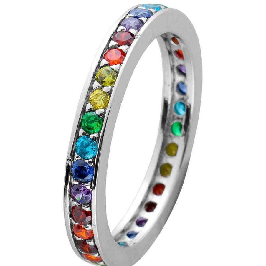 Ringe CH.ABRAMOWICZ | Ring Silber 925 Bunte Zirkonia Regenbogen Optik