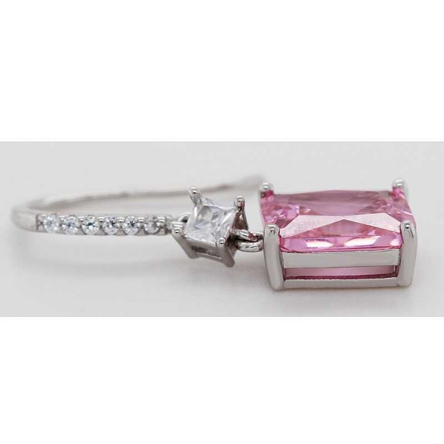 Ohrringe CH.ABRAMOWICZ | Ohrh Nger Silber 925 Pink Turmalin Und Diamant Brillant Synthesen