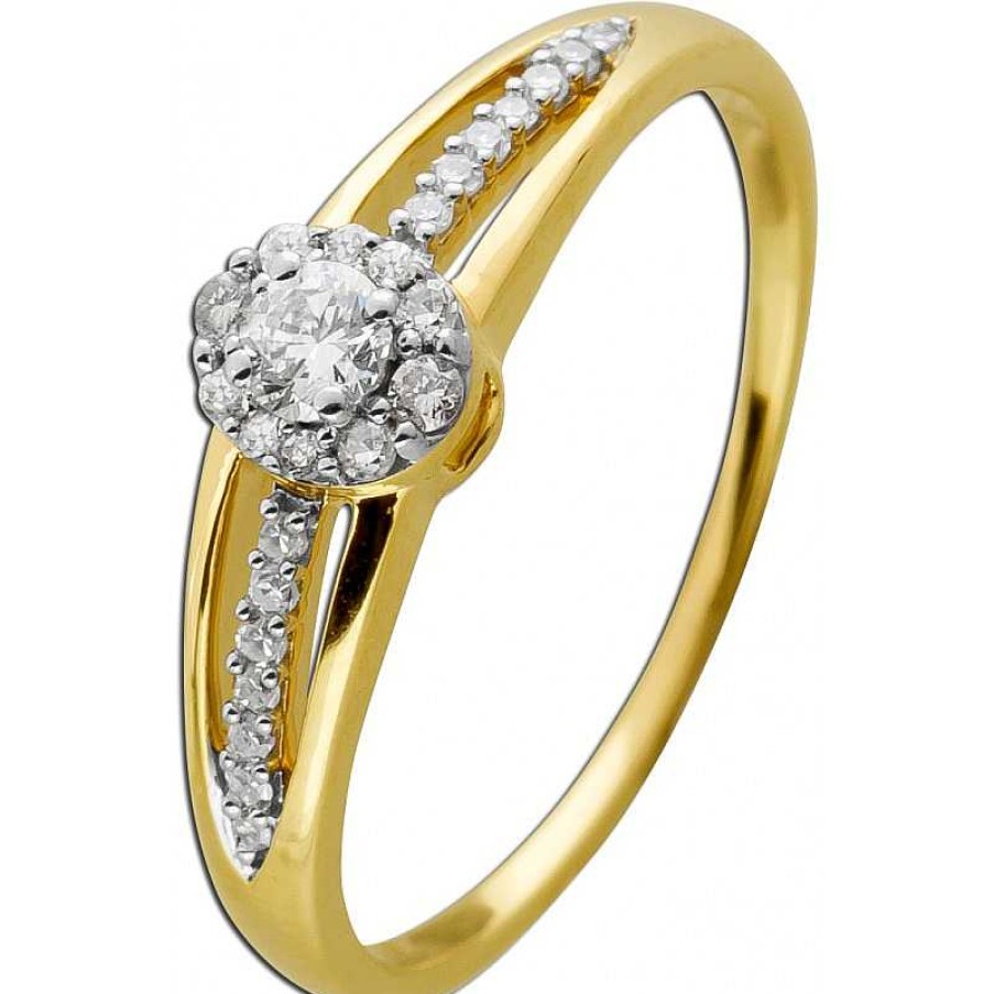 Ringe CH.ABRAMOWICZ | Ring Gelbgold 585 25 Diamanten 0,20Ct W/Si Wei Gold Gefasst