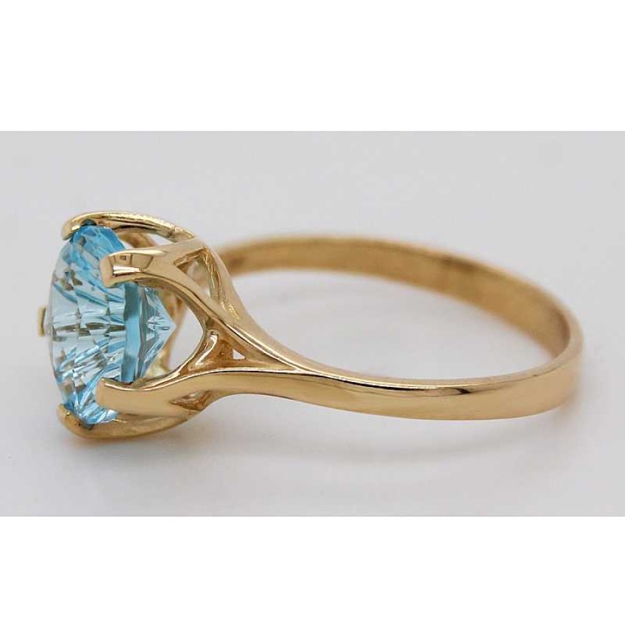 Ringe CH.ABRAMOWICZ | Designer Ring Gelbgold 585 Wasserblauer Blautopas Solit R 3Ct.