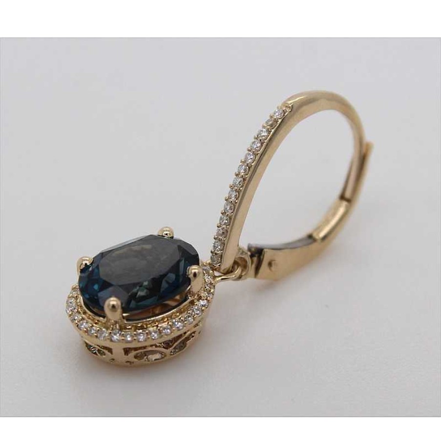 Ohrringe CH.ABRAMOWICZ | Ohrh Nger Gelbgold 585 2 London Blautopase 98 Diamanten