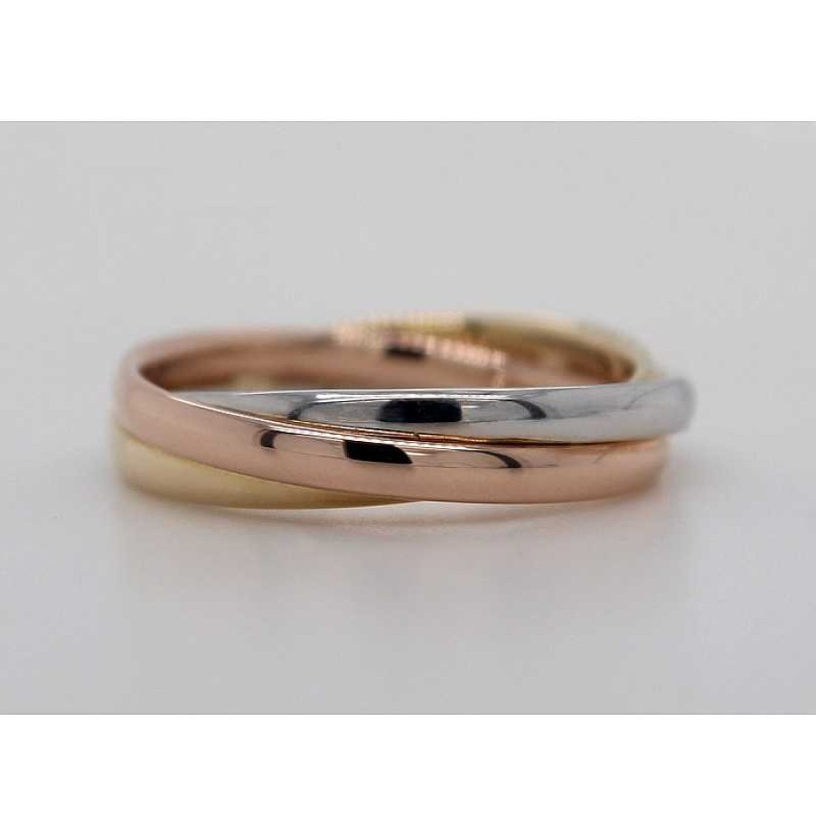 Ringe CH.ABRAMOWICZ | Tricolor Ring Gelbgold Rosegold Wei Gold 333 8 Karat Poliert