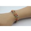 Armband CH.ABRAMOWICZ | Boho Armband Silber 925 Rose Vergoldet Bunte Kristall Perlen Beweglich