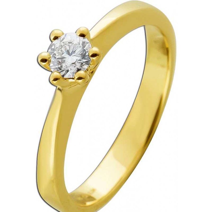 Ringe CH.ABRAMOWICZ | Verlobungsring Diamant 0,34Ct H Si2 Brillant Solit R 585 Gia Zerti