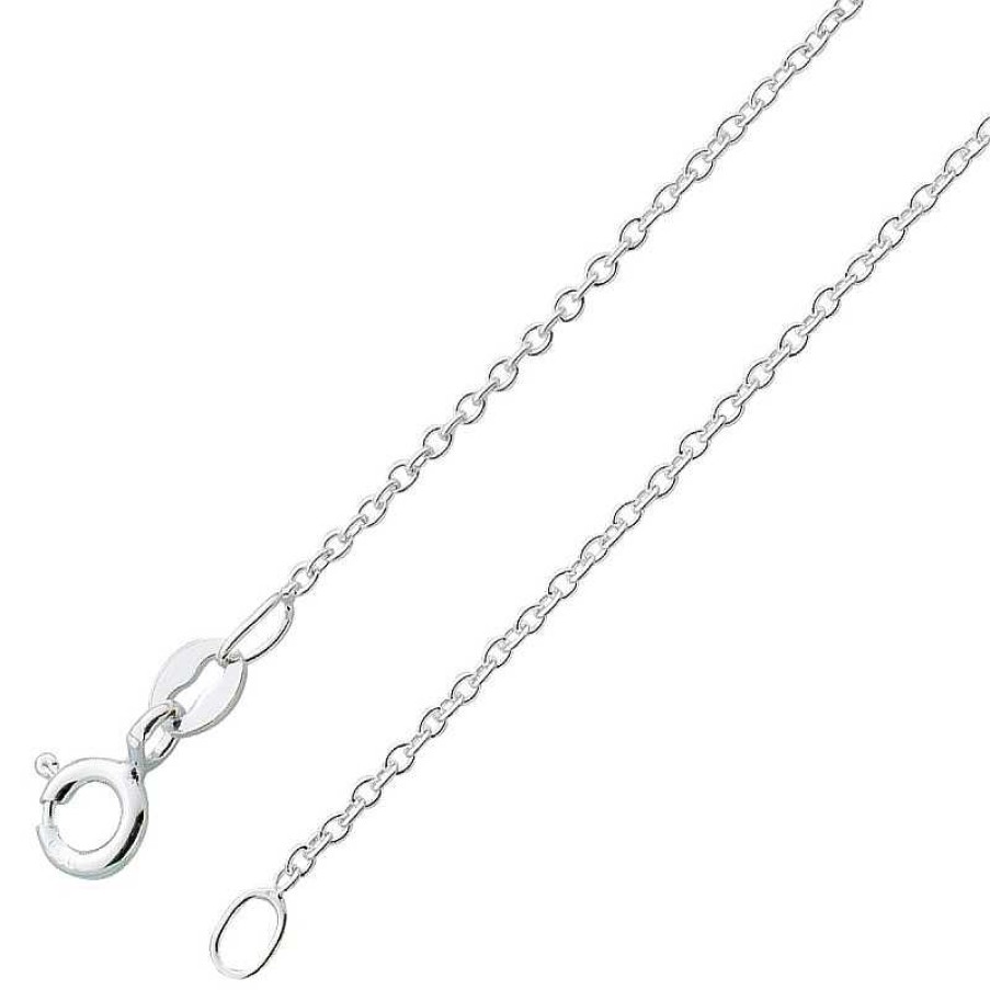 Halskette UNO A ERRE | Uno A Erre Erbskette Rollokette Silberkette Halskette Silbercollier 1Mm Sterling Silber 925 Massiv Poliert