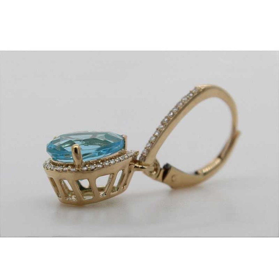 Ohrringe CH.ABRAMOWICZ | Ohrh Nger Gelbgold 585 2 Blautopase 88 Diamanten