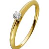 Ringe CH.ABRAMOWICZ | Ring Gelbgold 585 14 Karat 1 Brillant 0,08Ct W/Si Krappenfassung